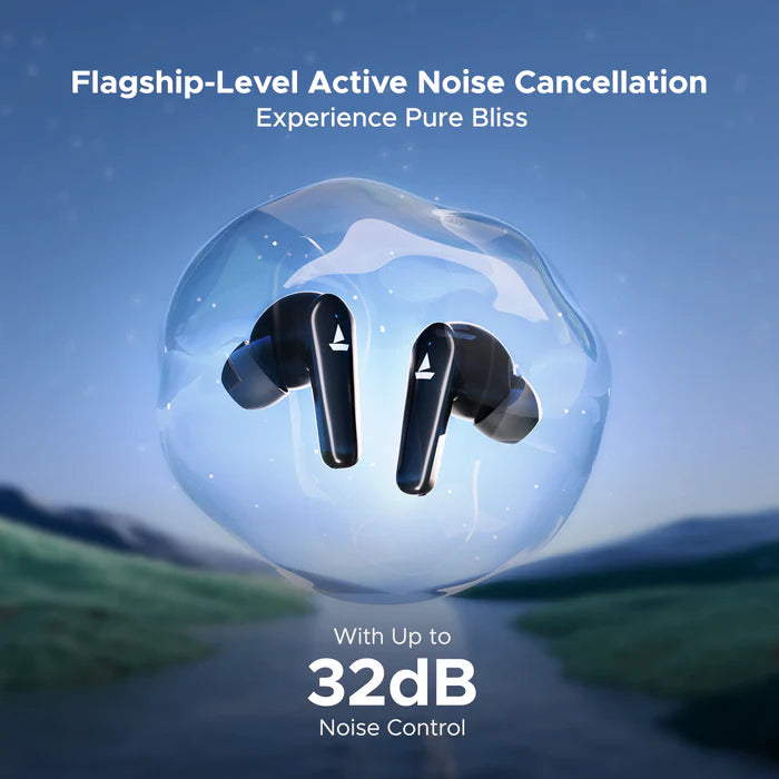 boAt Airdopes 131 Elite ANC True Wireless Earbuds with Active Noise Cancellation, 32H Battery Life, IPX5 Water Resistance, and Bluetooth 5.3 Connectivity in Black