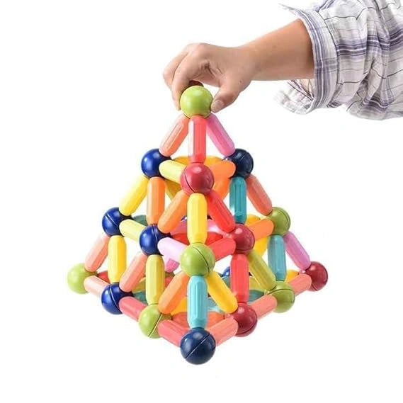 "KIDIIG 42-piece colorful magnetic sticks and balls set for kids, 3D construction building blocks, educational and puzzle toy, perfect for birthday gifts."