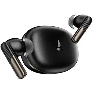 boAt Airdopes Prime 412 True Wireless Earbuds in Midnight Black with 50 Hours Battery, AI-ENx Noise Reduction, Fast Charging, and App Support