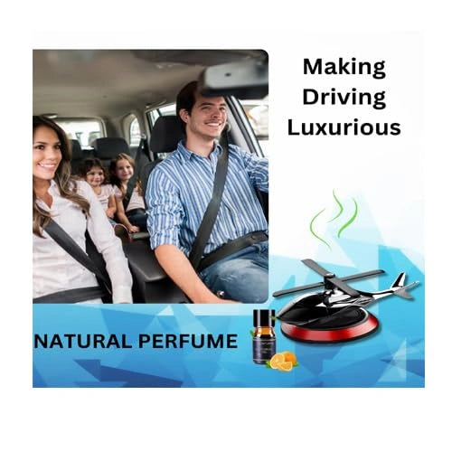 Solar Powered Helicopter Car Air Freshener, Aromatherapy Car Interior Decoration, Perfume Diffuser