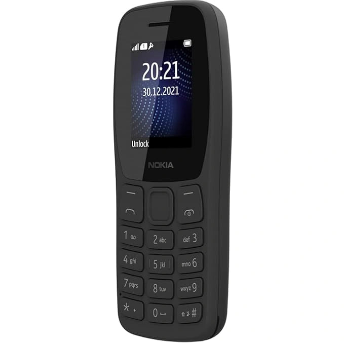 Nokia 105 Classic | Single SIM Keypad Phone with Built-in UPI Payments, Long-Lasting Battery, Wireless FM Radio, Without Charger | Charcoal