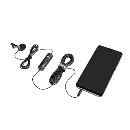 Boya M1 Tradico Lavalier Omni Directional Auxiliary Condenser Microphone Collar Clip Mic