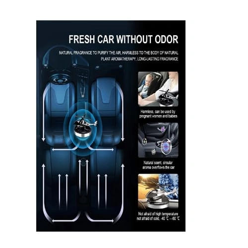 Solar Powered Helicopter Car Air Freshener, Aromatherapy Car Interior Decoration, Perfume Diffuser