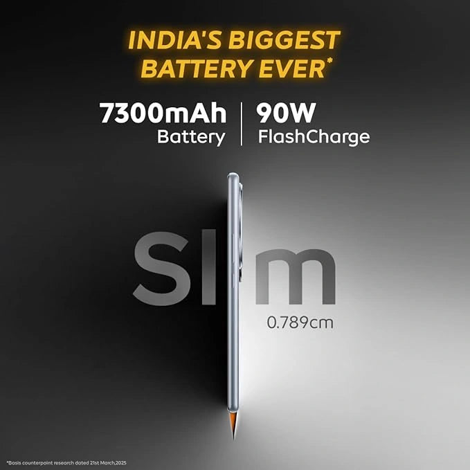 iQOO Z10 5G (Silver, 8GB RAM, 128GB Stroage) | India's Biggest Ever 7300 mAh Battery | Snapdragon 7s Gen 3 Processor | Brightest Quad Curved AMOLED Display in The Segment