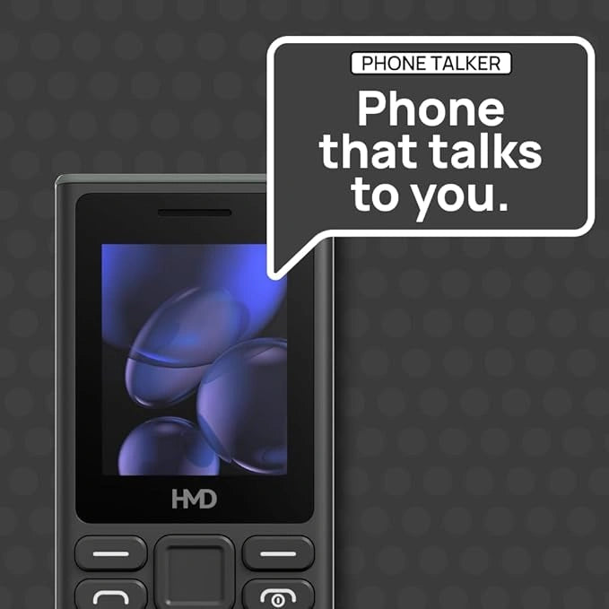 HMD 105 Keypad Phone with Built-in UPI App, Phone Talker, Long-Lasting Battery, Wireless FM Radio | Black