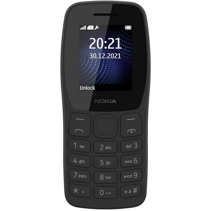 Nokia 105 Classic | Single SIM Keypad Phone with Built-in UPI Payments, Long-Lasting Battery, Wireless FM Radio, Without Charger | Charcoal