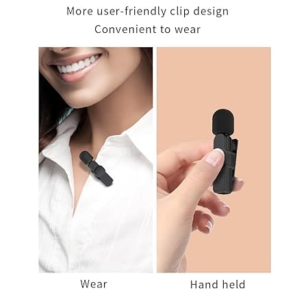 2-in-1 K8 Wireless Clip Microphone