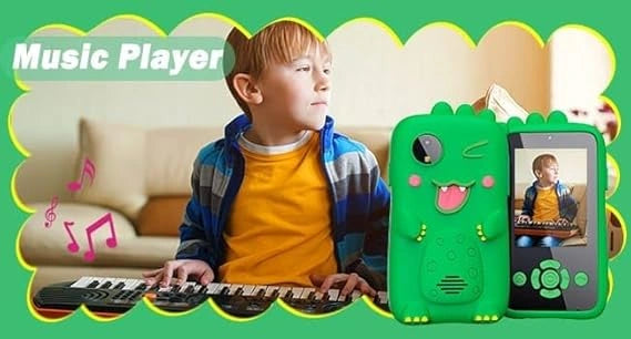 Rahasya Kids Smartphone Toy with MP3 Music Player- Dual Camera for Selfies- in Built Games 2.4" Screen 8MP Camera Toys for Boys & Girls Best Gift Kids Mobile Phones