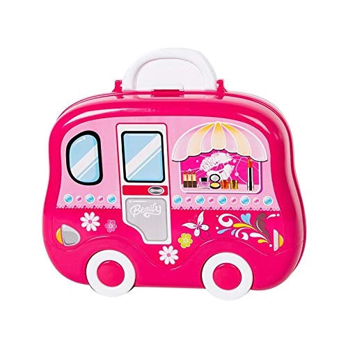 Toys N Smile Beauty Makeup Pretend Play Toy Set for Girl with Makeup Accessories and Carry Suitcase,Plastic,Multi color(Pack of 19 pcs)