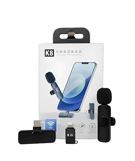 2-in-1 K8 Wireless Clip Microphone