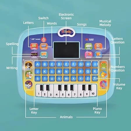 Kid Educational Computer with Piano/Tablet Toddler Learning Pad