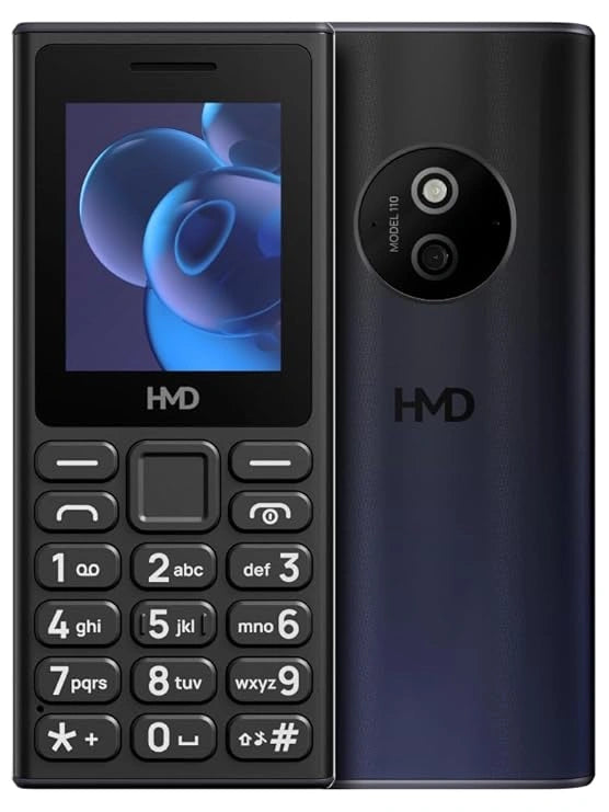 HMD 110 Keypad Phone with Built-in Scan & Pay UPI App, Rear Camera, Long-Lasting Battery, Wireless FM Radio | Black