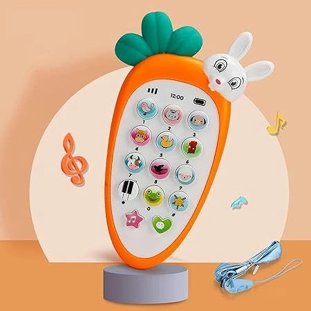 Rabbit Musical Learning Toy Phone for Babies | Interactive Music and Light Toy for Babies & Toddlers | Educational Mobile Toy for Birthday Gifts for Baby Girls & Boys (Multicolor)
