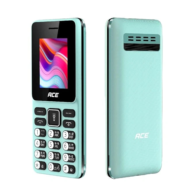 itel Ace 2 Heera - 1.8 inch Display Size, 1000 mAh Battery, Vibration Support, Bluetooth Support, Auto Call Recording and 32GB Expandable Memory | Pure Green