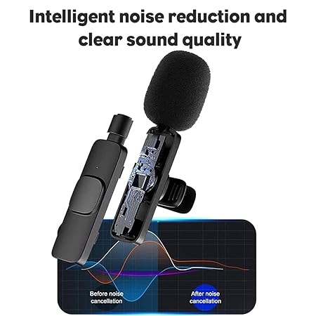 2-in-1 K8 Wireless Clip Microphone