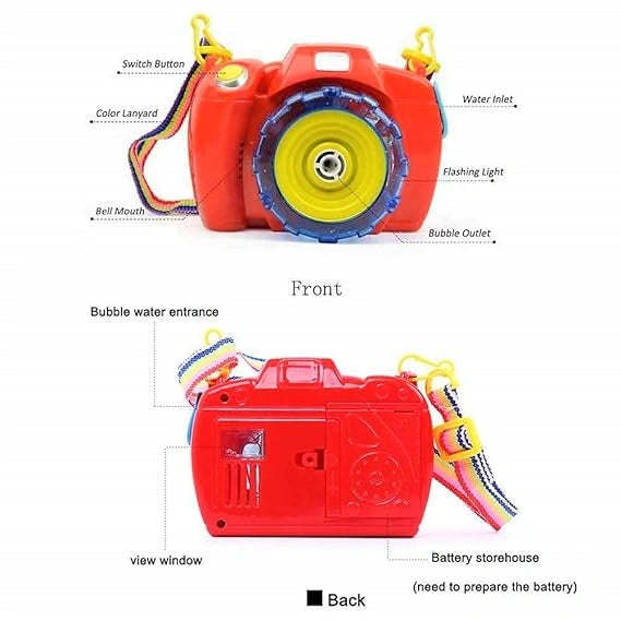 First Choice Bubble Camera for Kids with Music and Light