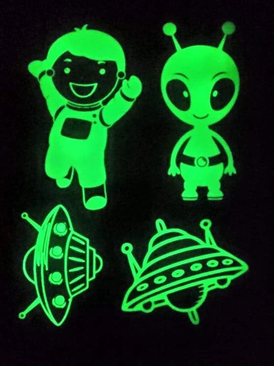 MGC RATNA'S Pleasure Treasure Galaxy Star Glow in The Dark, Wall Stickers, Ceiling Stickers for Room Decor (Galaxy Star)