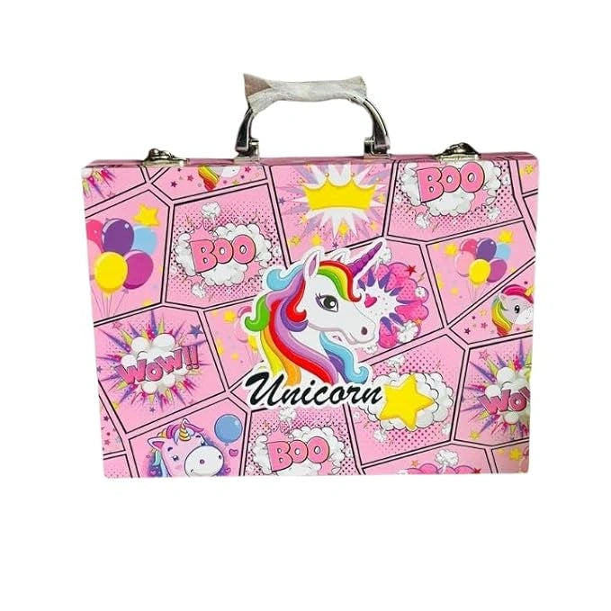 APK E-STORE Wooden Stationery Plus Colour Suitcase - Complete Stationery Set, Ideal for Artists, Students, and Professionals