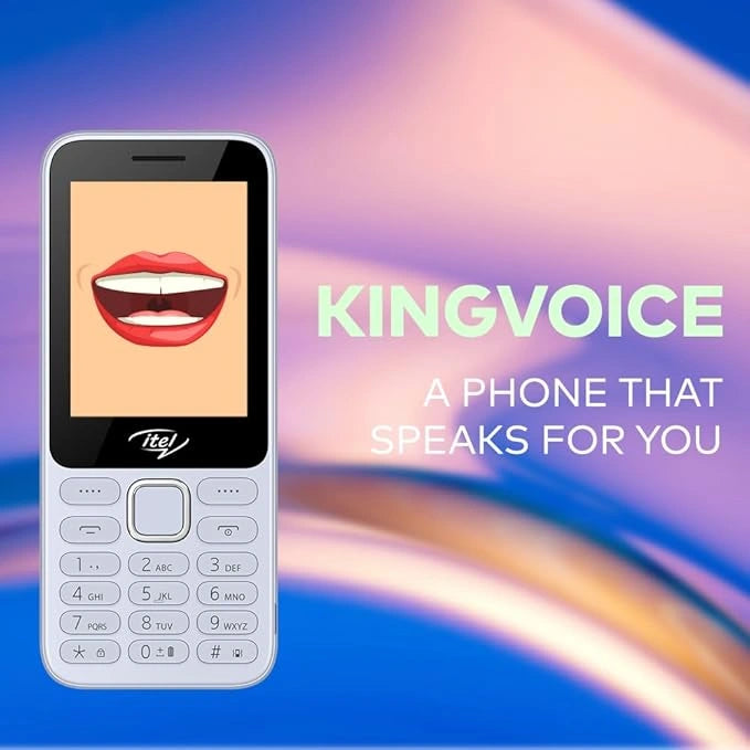 itel it5330 Keypad Mobile Phone | 2.8" Big Display | Premium Glass-Like Back Design | 1900mAh Long-Lasting Battery | Auto Call Recording | Wireless FM | Light Blue