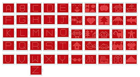 Chocozone Red Magnetic Drawing Board Magnetic Pads - Erasable Magna Doodle Writing Drawing Pad for Kids,Plastic - Pack of Pen & 10 Pattern Cards (380 Magnets)-Red