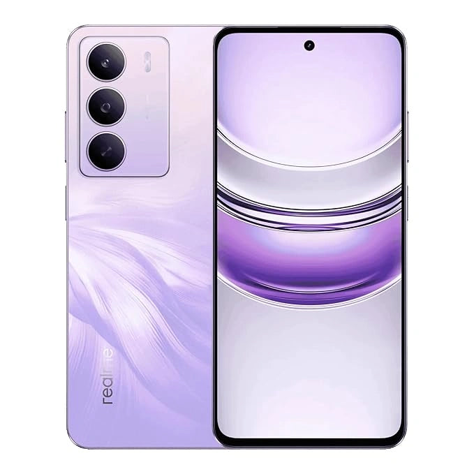 realme C75 5G smartphone in sleek design with dual cameras, large display, and fast 5G connectivity