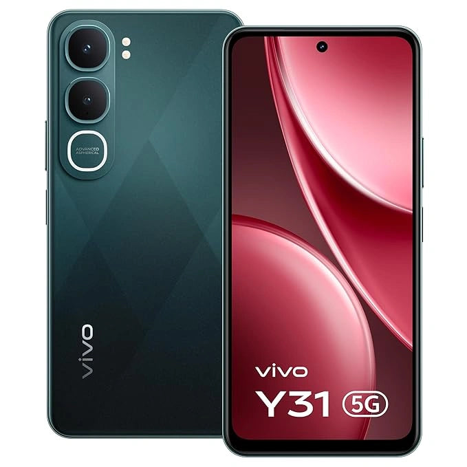 Vivo Y31 5G smartphone with sleek design, dual rear camera, and vibrant display — stylish and powerful 5G mobile for everyday use.