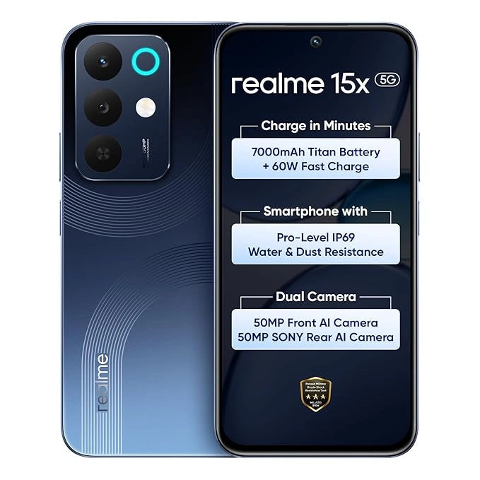 Explore the realme 15X 5G – powerful performance, stunning display, and seamless 5G connectivity. Capture every moment with advanced cameras. Check latest deals!"