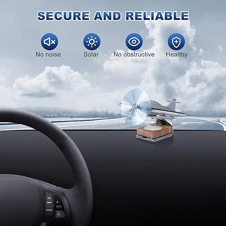 Car Desk Board Solar Power Mini Turboprop Aircraft Air Freshener