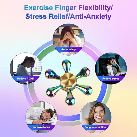 Bestie toys Rain Drop Adventure Shield Star Fidget Spinner Metal Ultra Speed Toy (Raindrop) Random