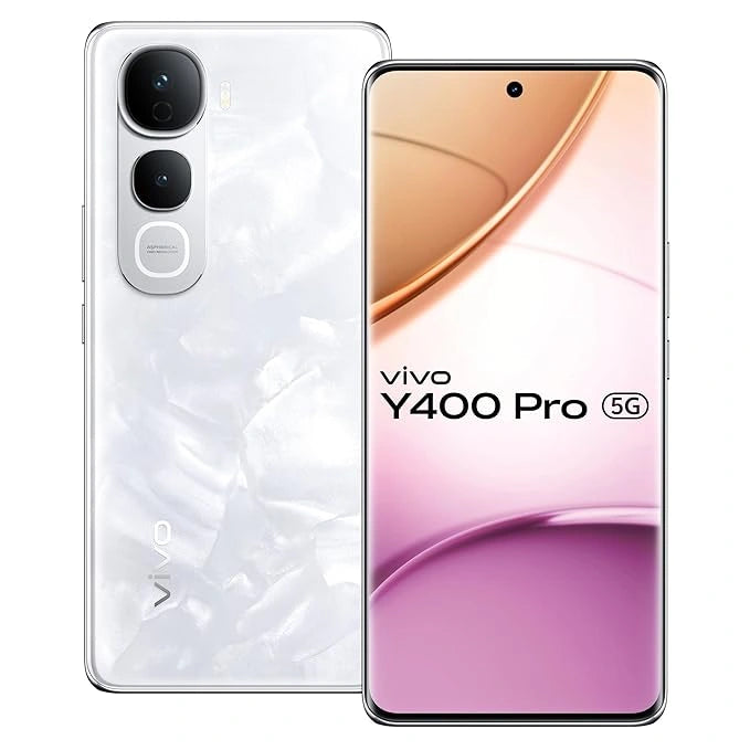 Rear of Vivo Y400 Pro 5G in Nebula Purple by JJR Products—dual-camera setup and stylish finish, featured at JJR Mobile.