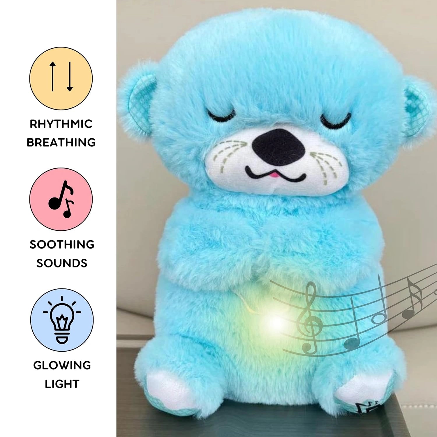 Breathing Teddy Soft Toys for Baby Girl and Boy Random color