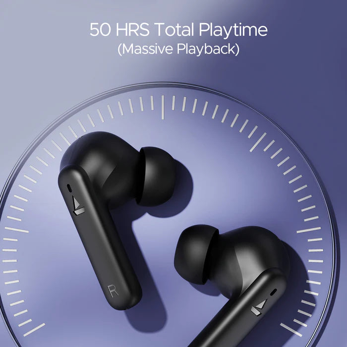 boAt Airdopes 170 TWS in Ear Earbuds with 50H Playtime, Quad Mics Enx Tech, Low Latency Mode, 13Mm Drivers, ASAP Charge, Ipx4, Iwp, Touch Controls & Bt V5.3(Classic Black)