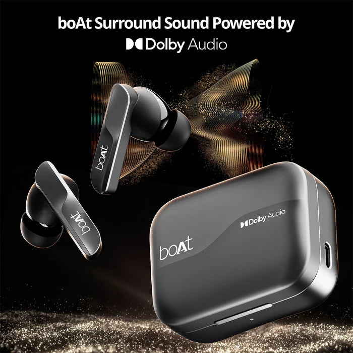 boAt Airdopes 800 w/ Dolby Audio, 4 Mics AI-ENx Tech, Titanium Drivers & ASAP Charge Bluetooth  (Interstellar White, True Wireless)