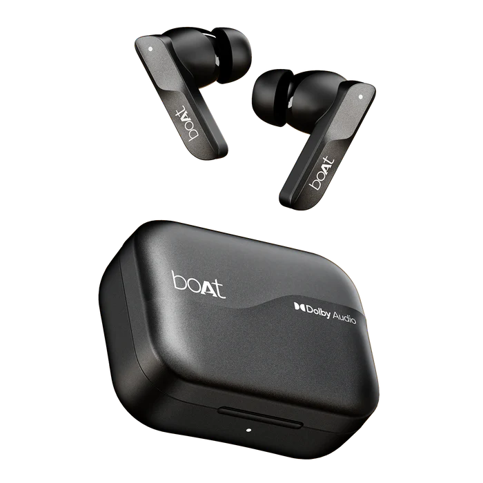 boAt Airdopes 800 w/ Dolby Audio, 4 Mics AI-ENx Tech, Titanium Drivers & ASAP Charge Bluetooth  (Interstellar White, True Wireless)