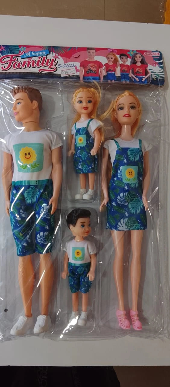 Complete toys family set with mom, dad, and kids figures for imaginative play”