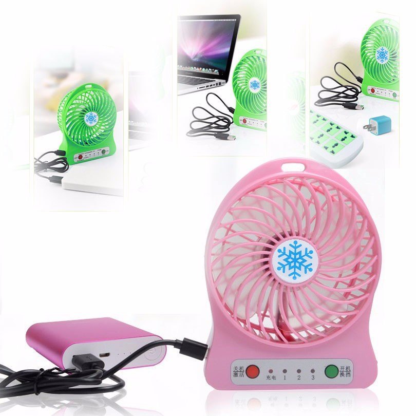 Portable Multi-Function Rechargeable Table Fan with LED Light, Powerful Airflow, Compact Design, and Multi-Color Body for Home and Office Use.