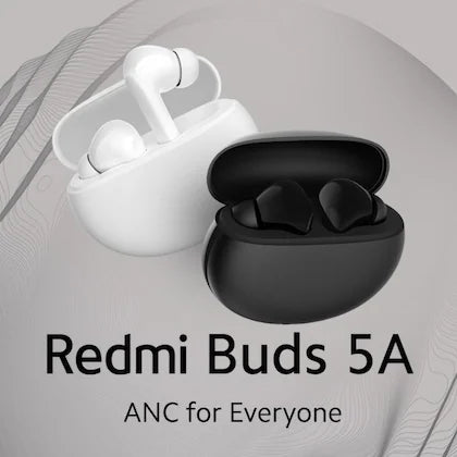 Redmi Buds 5A, Active Noise Cancelling True Wireless Earbuds, upto 30hr playtime, AI Powered ENC for clear calls, Bluetooth V5.4, low latency gaming mode with touch controls, Black