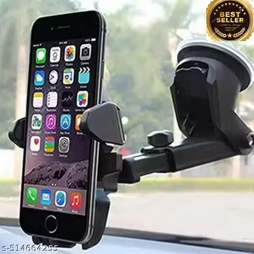 Mobile Holder for Car with Back Button Unlocking Mechanism, Strong Suction Cup, 360° Rotatable,Car Mobile Holder for Wildshield and Dashboard, Compatible with 4 to 7" Smartphone