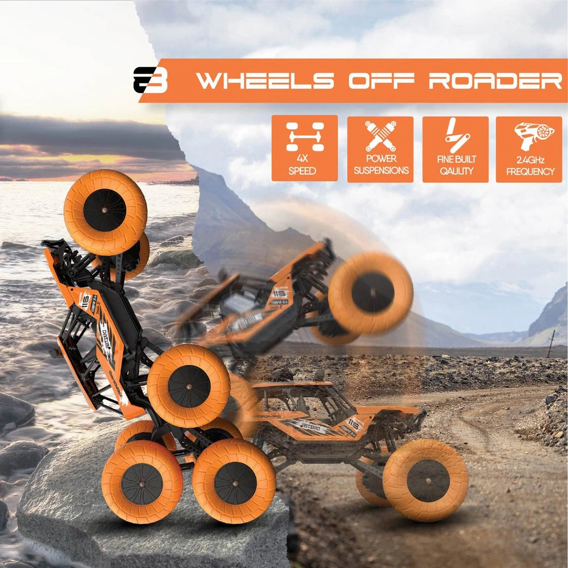 “Electrobotic Duzter-Villey 8.0 Off-Roader RC Car – rugged remote-controlled car designed for outdoor adventures and rough terrain.”