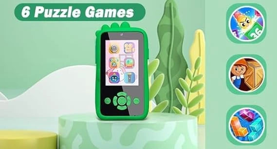 Rahasya Kids Smartphone Toy with MP3 Music Player- Dual Camera for Selfies- in Built Games 2.4" Screen 8MP Camera Toys for Boys & Girls Best Gift Kids Mobile Phones 
