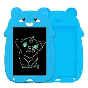 Wembley Bear Design LCD Writing Pad/Tab | Writing, Drawing, Reusable, Portable Pad with Colorful Letters | 9 Inch Graphic Tablet | Writing Scribbling Pad for Kids, Adults with Stylus Pen
