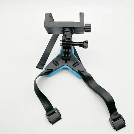 Multipurpose Helmet Chin Strap Mount with Mobile Holder Clip & Screw Compatible with All Smart Phones Go pro Hero 9/8/7/6,SJCAM, Yi, DJI Osmo Action & Other Action Cameras