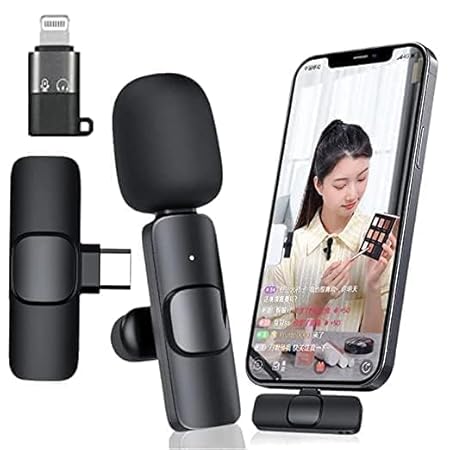 2-in-1 K8 Wireless Clip Microphone