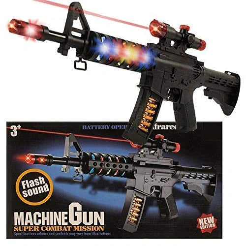 Flash Sound Electronic Machine Gun Army Style AK-47 M4