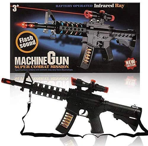 Flash Sound Electronic Machine Gun Army Style AK-47 M4