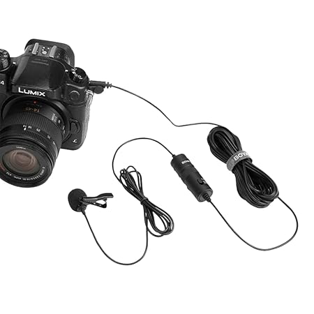 Boya M1 Tradico Lavalier Omni Directional Auxiliary Condenser Microphone Collar Clip Mic