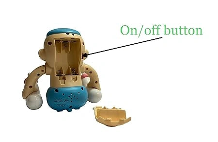 “Brightly colored voice-and sound-activated tumbling baby toy by Sizzler Toys. The toy has LED lights, musical sound modes, and rolls or flips in response to voice/sound. Designed for children aged 3 and above.”