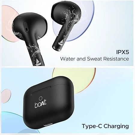 boAt Airdopes Ace TWS in Ear Earbuds with 35 HRS Playback, 13mm Drivers, Dual Mics ENx & Beast Mode(Active Black)