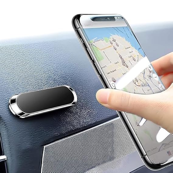 Universal Magnetic Car Mount Holder Stand for Dashboard/Home & Table Compatible with All Smart Phones and Mobiles with 6X Stronger Magnets