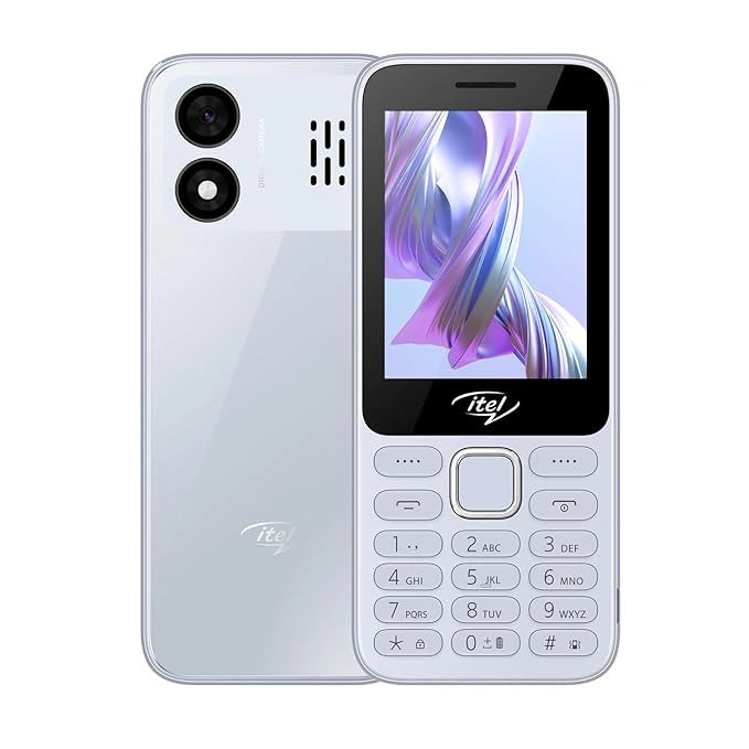 itel it5330 Keypad Mobile Phone | 2.8" Big Display | Premium Glass-Like Back Design | 1900mAh Long-Lasting Battery | Auto Call Recording | Wireless FM | Light Blue